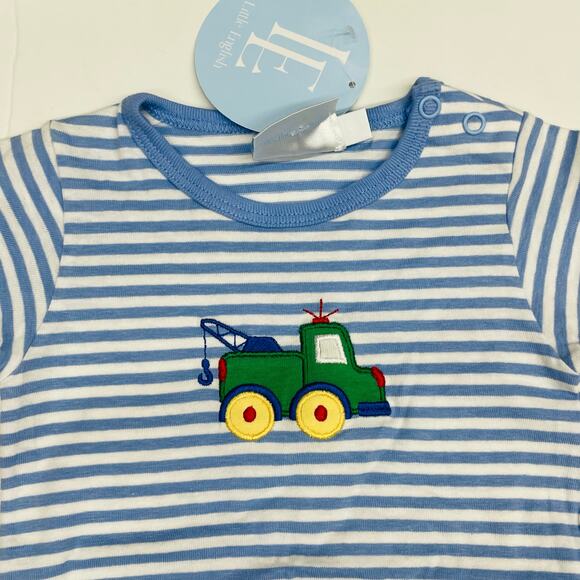 NWOT Little English 9M Tow Truck Romper - Picture 2 of 5